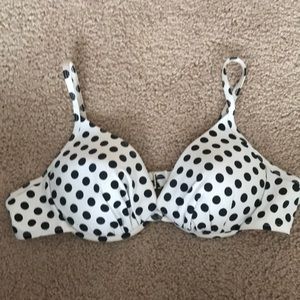 Polka dot Bikini top with underwire 34C